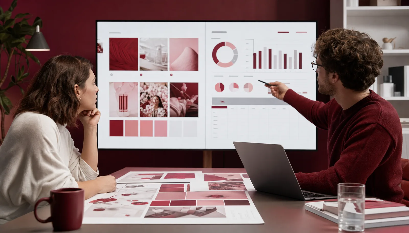 A media team reviewing paid performance against agreed numbers